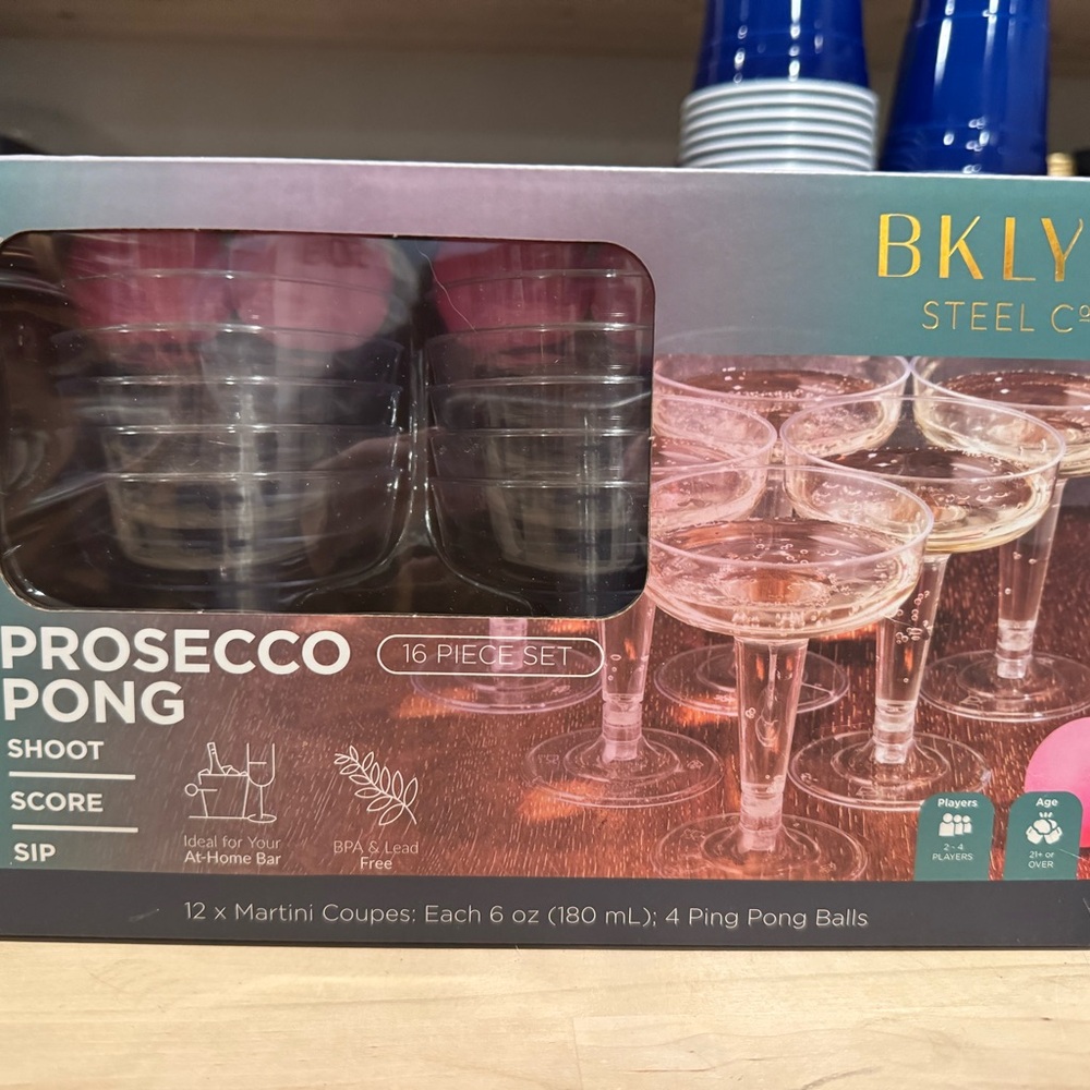 Prosecco Pong Set - Pink